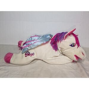 RARE Vintage 90s Lisa Frank SKYE Pegasus Rainbow Horse Plush Large 22" READ